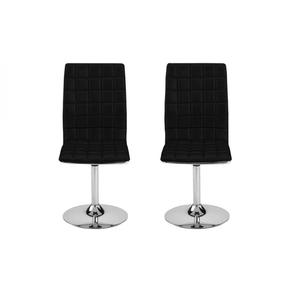 Lot de 2 chaises pivotantes MERIDA Noir Noir 3S. x Home Meuble & Déco