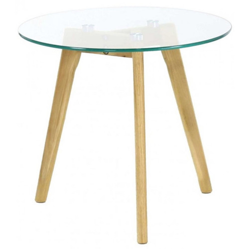 3S. x Home - Table Basse Plateau en Verre d50cm PETSAMO - Table Basse Design
