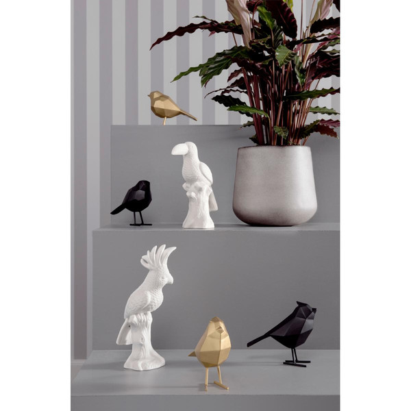Statue Origami Oiseau en Noir Mat ORIGA 3S. x Home