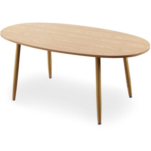 3S. x Home - Table Scandinave Ovale Beige NOELLE - Table Design