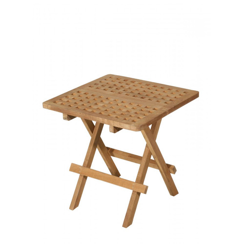Macabane - Table carrée en Teck Massif - Table De Jardin Design
