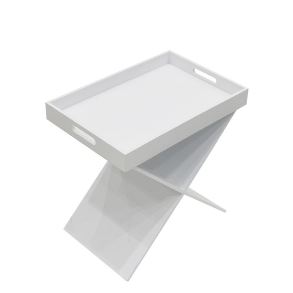 Table d'appoint avec plateau amovible Blanc SILVIA 3S. x Home