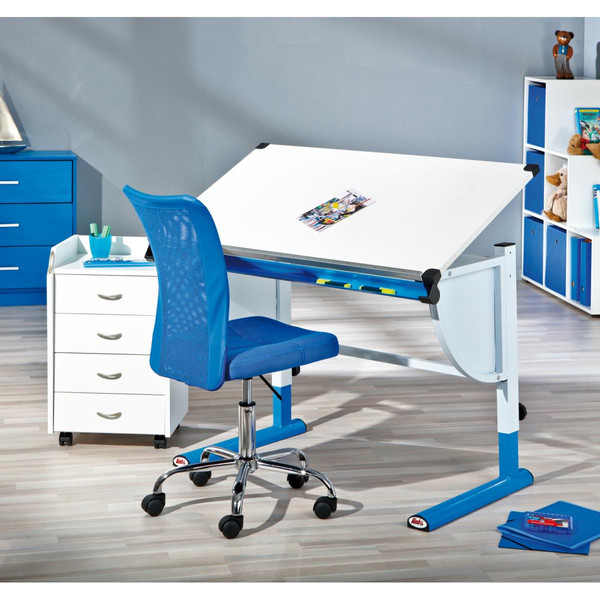 Chaise de bureau enfant à roulettes Bleu DUTEL Chaise de bureau