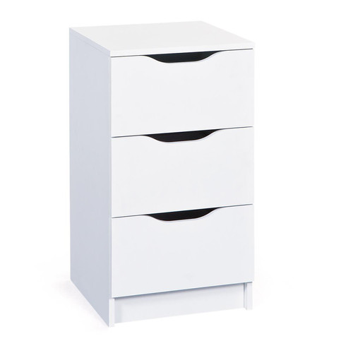 3S. x Home - Commode 3 tiroirs Blanc MAURATI - Commode Design
