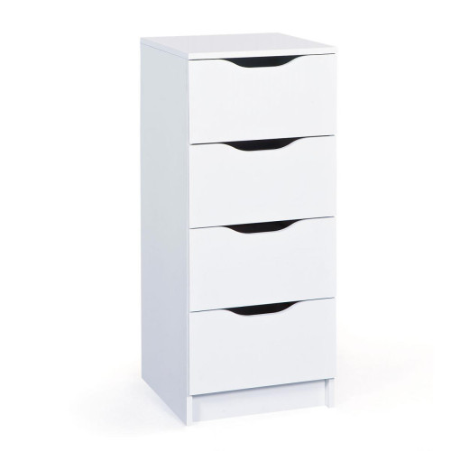 3S. x Home - Commode 4 tiroirs Blanc MAURATI - Dressing Et Rangement Design