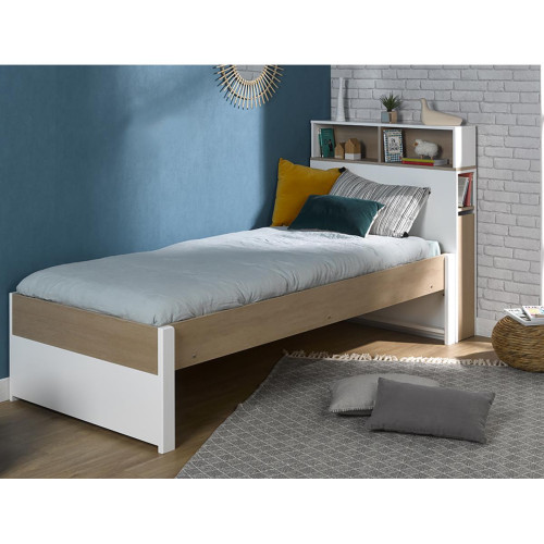 Tête de lit 90 simple NOMADE avec rangement haut Blanc 3S. x Home Meuble & Déco