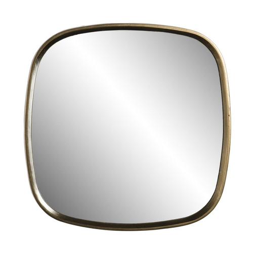 Miroir coins arrondis aluminium doré - JANET