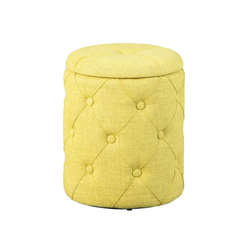 3S. x Home - Pouf de rangement  jaune-vert PAYAK - Chaise Et Tabouret Et Banc Design