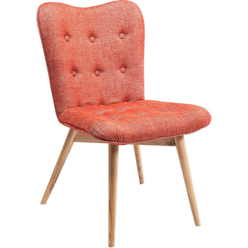 Kare Design - Chaise retro hêtre rouge - La Salle A Manger Design