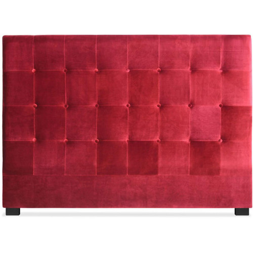 3S. x Home - Tête de lit capitonnée 160 cm Velours Rouge PACA - Tête De Lit Design