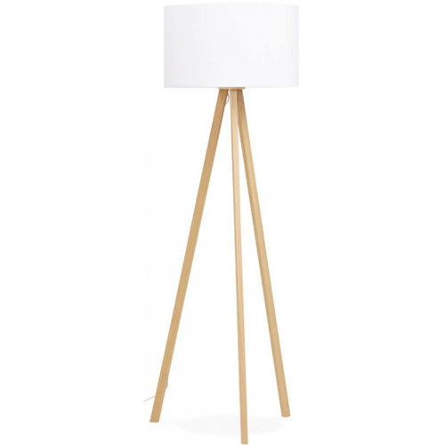 3S. x Home - Lampadaire trépied blanc Piètement métal FLORENCE - Lampes et luminaires Design