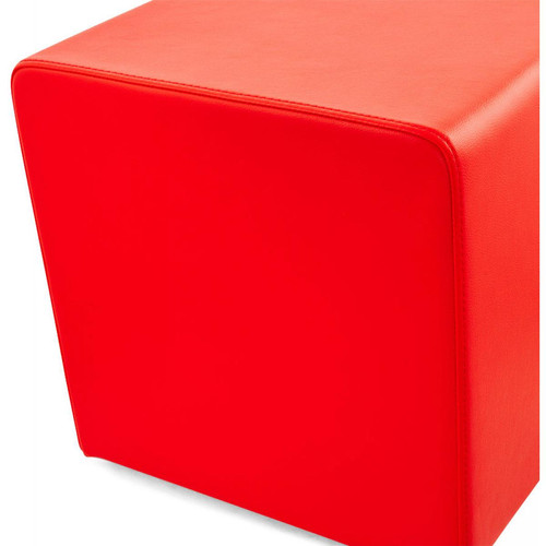 Pouf ALGOque multi-Foncéion rouge ALGO 43 x 43 cm 3S. x Home