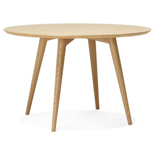 3S. x Home - Table à Manger ronde en bois JARRI D.120cm - Table Salle A Manger Design