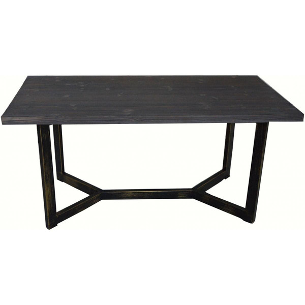 Table basse rectangulaire en métal et bois PALINO Marron 3S. x Home Meuble & Déco