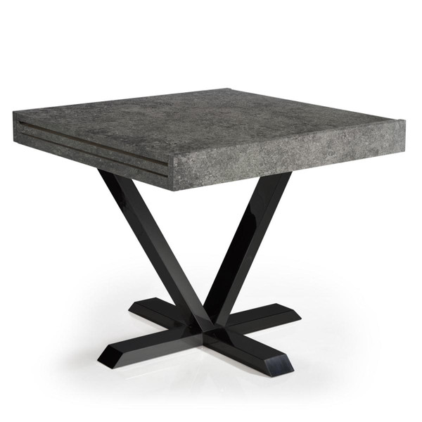Table Design Rétractable Effet Béton Gris WELL 3S. x Home