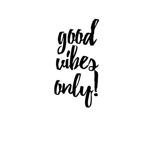 3S. x Home - Tableau Quotes Good vibes Only 50x50 - Décoration Murale Design