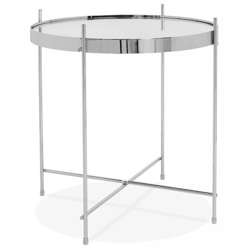 3S. x Home - Table Basse Verre argenté VICTORY - Table Basse Design