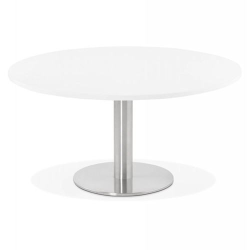 Table Basse Ronde Blanche BRUEL