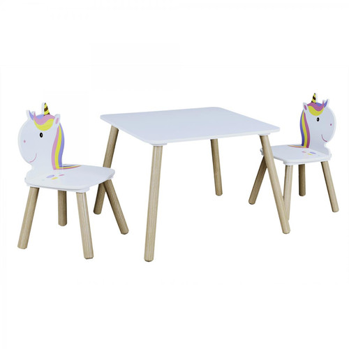 3S. x Home - Table Et 2 Chaises Licorne Lily - Chambre Enfant Design