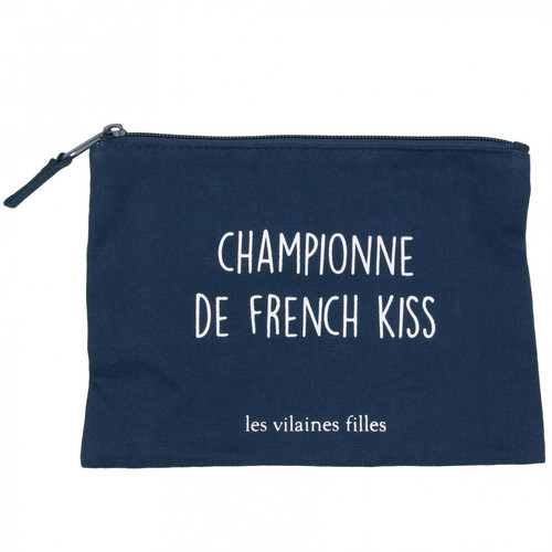 Trousse A Maquillage "Championne De French Kiss" Bleu Marine La chaise longue Beauté