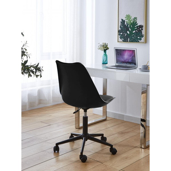 Chaise de bureau scandinave Noir Noir 3S. x Home Meuble & Déco