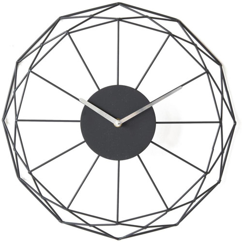 Horloge ronde design Ben Noir Noir 3S. x Home Meuble & Déco