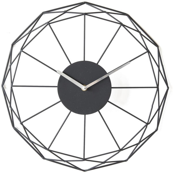 Horloge ronde design Ben Noir Noir 3S. x Home Meuble & Déco