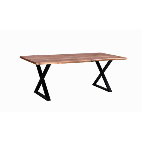 3S. x Home - Pied en croix pour table de repas Noir - Table Salle A Manger Design