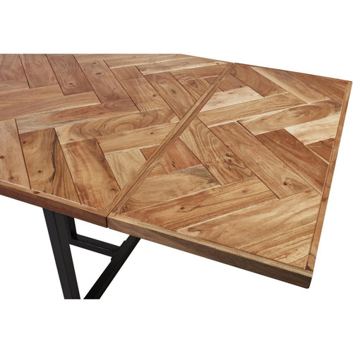 3S. x Home - Allonge en acacia massif pour table de repas  - Table Design