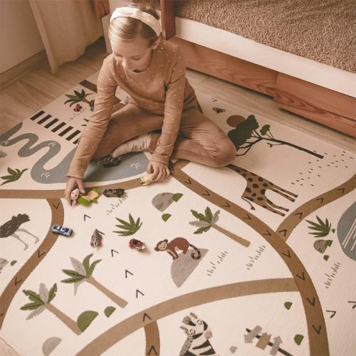 Nattiot - Tapis enfant parcours imaginaire indoor & outdoor LITTLE SAVANNAH - Chambre Enfant Design