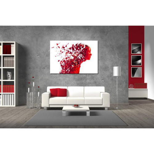Tableau, toile Rouge 3S. x Home