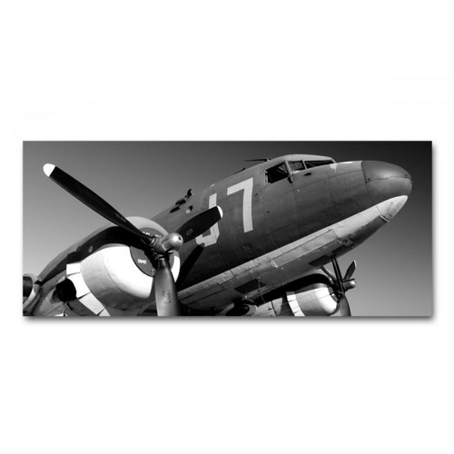 Tableau Panoramique Avion Army 90 x 30 cm  JODY Blanc 3S. x Home Meuble & Déco