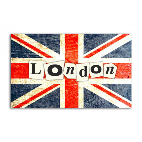 Tableau British London enigme L.55 x H.80 cm 3S. x Home