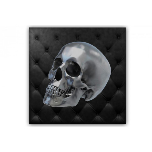 3S. x Home - Tableau Rock'N'Roll Crâne 50X50 cm - Tableau Et Toile Design