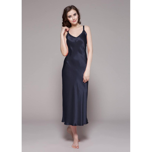 Chemise De nuit En Soie  Robe Sexy Pour Femme bleu marine LilySilk Mode femme