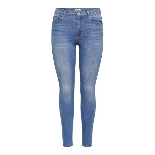 Only - Jean skinny braguette à boutons taille moyenne bleu - Nouveautés jeans femme