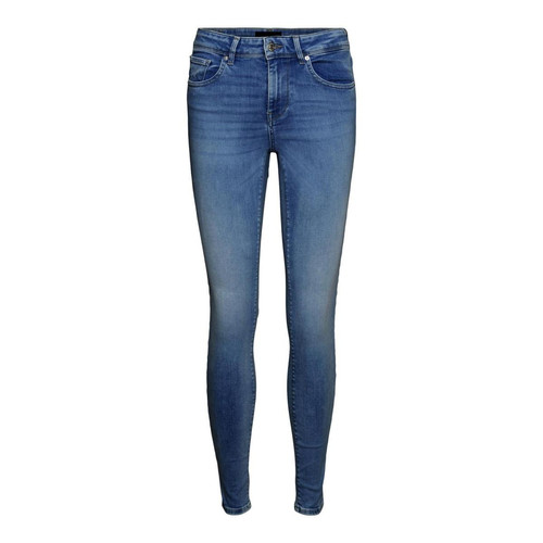 Vero Moda - Jean skinny taille haute bleu moyen - Jean slim femme