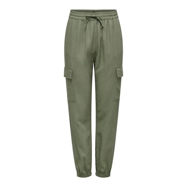 Pantalon cargo vert en lin Nea Only Mode femme
