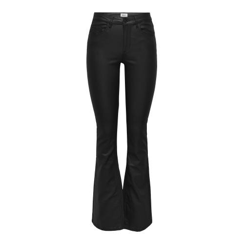 Only - Pantalon taille moyenne noir - Pantalon  femme
