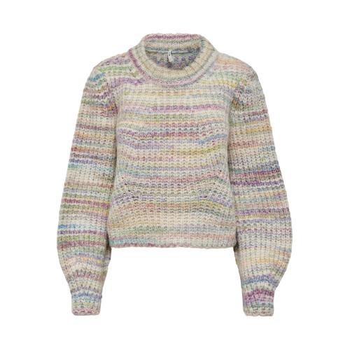 Pull en maille col rond col rond gris clair Lola Only Mode femme
