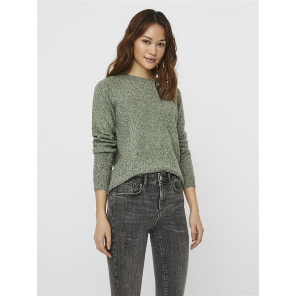 Pull en maille Col rond Manches longues vert Zola Vero Moda Mode femme