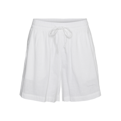 Vero Moda - Short taille moyenne blanc - Shorts lin