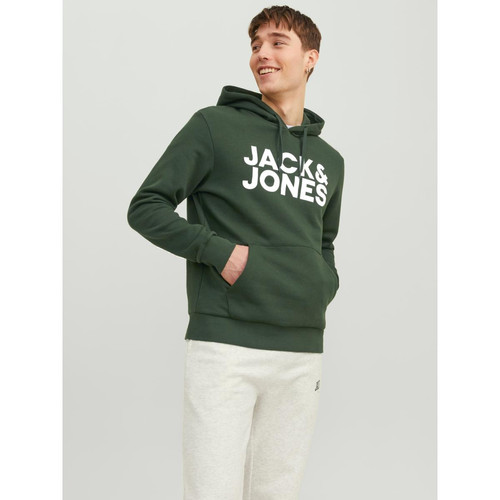 Jack & Jones - Sweat à capuche Standard Fit Manches longues Vert foncé Remy - Vêtement de sport  homme