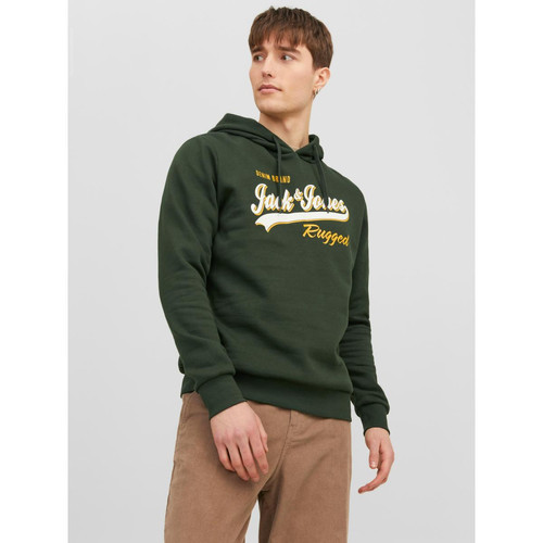 Jack & Jones - Sweatshirt Standard Fit Manches longues Vert foncé Drake - Vêtement de sport  homme