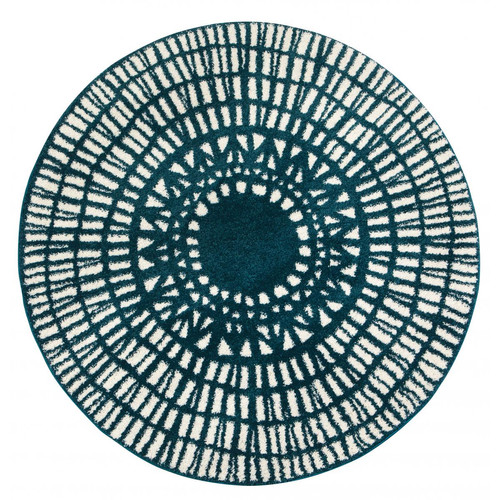 Tapis Paon diamètre 160 cm  Bleu 3S. x Home Meuble & Déco