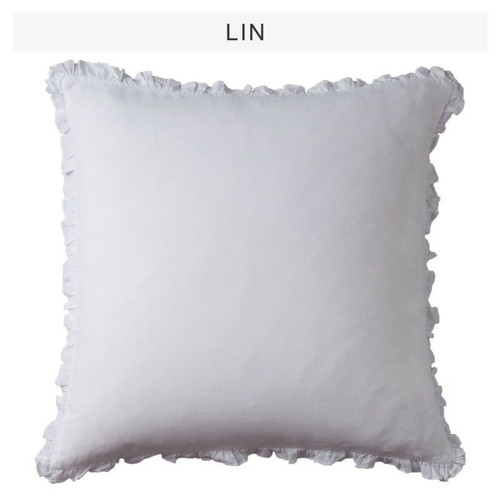 3S. x Tertio (Nos Unis) - Taie d'oreiller lin lavé TERTIO® - blanc - Linge de lit lin