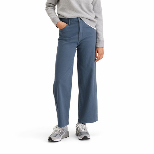 Dockers - Jean large taille haute bleu indigo en coton - Nouveautés jeans femme