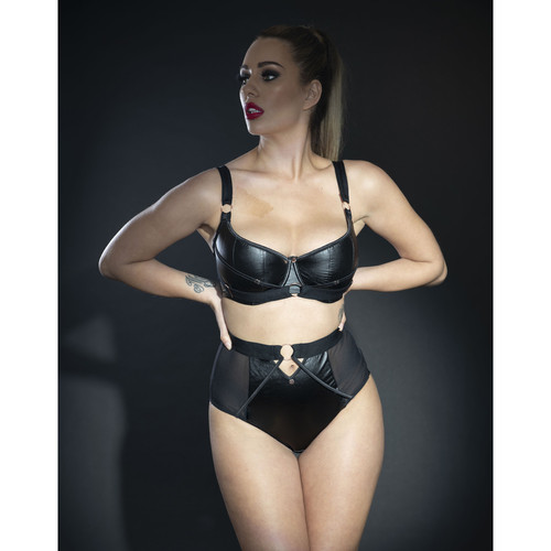Soutien-gorge corbeille armatures demi-sein noir en viscose Scantilly Mode femme