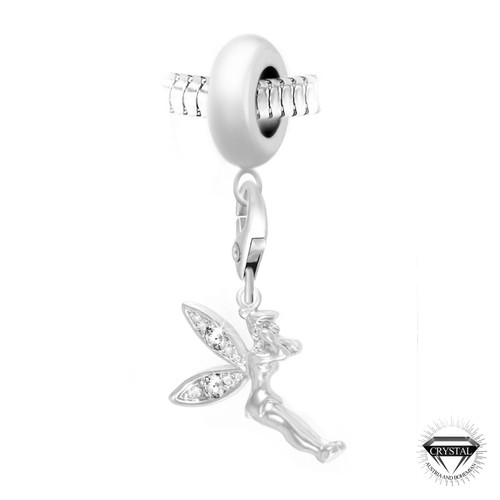 Charm perle fée par SC Crystal Paris® orné de cristaux Swarovski par SC Crystal Argent So Charm Bijoux Mode femme