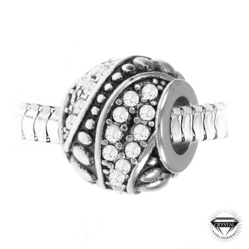 Charm perle orné de cristaux de Bohème et acier par SC Crystal Argent So Charm Bijoux Mode femme